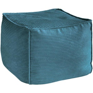 Hom`in Pouf, Petrol, Textil, Füllung: Styroporkugeln, 66x40x66 cm, Blauer Engel, Goldenes M, Oeko-Tex® Standard 100, DGM-Klimapakt, Indoor, Wohnzimmer, Hocker, Poufs