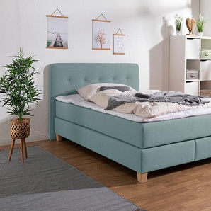 Home affaire Boxspringbett Fargo, in Überlänge 220 cm, mit Topper, 3 Ausführungen, 4, Breiten