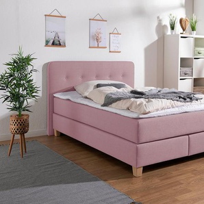 Home affaire Boxspringbett Fargo, in Überlänge 220 cm, mit Topper, 3 Ausführungen, 4, Breiten