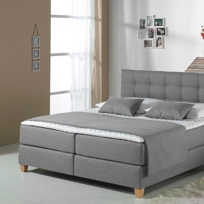 Home affaire Boxspringbett Moulay, inkl. Topper, in Überlänge 220 cm, 3 Härtegrade, auch in H4