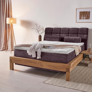 Home affaire Boxspringbett Villads, Liegefläche: 160/200 cm aus Balkeneiche, Inside-Boxspring-Unterbau