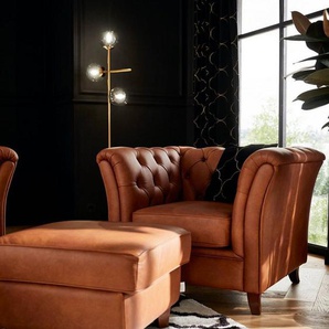 Home affaire Chesterfield-Sessel Reims Cocktailsessel, Sessel, mit echter Chesterfield-Knopfheftung, hochwertige Verarbeitung