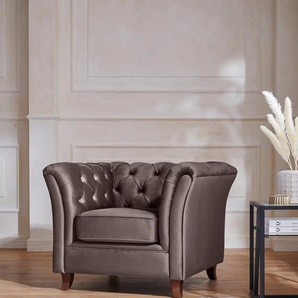 Home affaire Chesterfield-Sessel Reims Cocktailsessel, Sessel, mit echter Chesterfield-Knopfheftung, hochwertige Verarbeitung