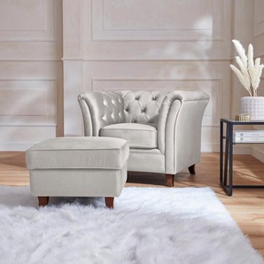 Home affaire Chesterfield-Sessel Reims Cocktailsessel, Sessel, mit echter Chesterfield-Knopfheftung, hochwertige Verarbeitung