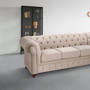 Home affaire Chesterfield-Sofa Chesterfield Ecksofa, auch in Leder L-Form, hochwertige Knopfheftung, langer Schenkel links oder rechts wählbar