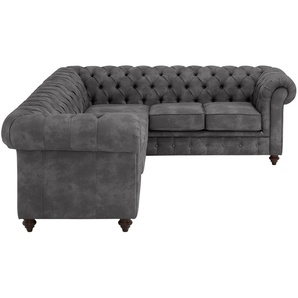 Home affaire Chesterfield-Sofa Chesterfield Ecksofa, auch in Leder L-Form, hochwertige Knopfheftung, langer Schenkel links oder rechts wählbar