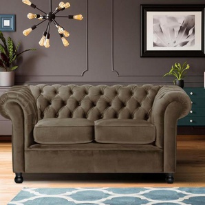 Home affaire Chesterfield-Sofa Chesterfield Home 2-Sitzer, mit edler Knopfheftung und typischen Armlehnen