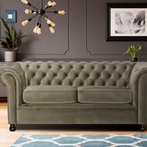 Home affaire Chesterfield-Sofa Chesterfield Home 3-Sitzer B/T/H: 192/87/75 cn, mit edler Knopfheftung und typischen Armlehnen