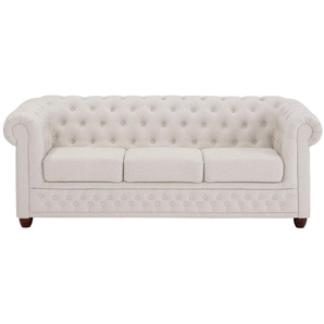 Home affaire Chesterfield-Sofa New Castle, mit hochwertiger Knopfheftung in Chesterfield-Design, B/T/H: 203/86/72