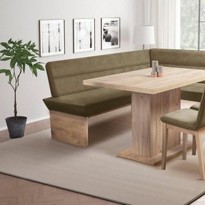 Home affaire Eckbankgruppe Beluna + Cross Essecke Sitzgruppe Eckbank Küchenbank BESTSELLER, (Set, 4-tlg., Eckbank, 2 Stühle und Tisch), Sitzgruppe Esszimmer Stühle Tisch und Bank bequem gepolstert