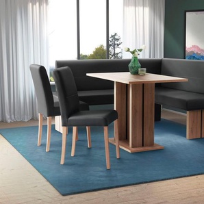 Home affaire Eckbankgruppe Emma Essgruppe Esszimmer Küche, (Set, 4-tlg., Eckbank 2 Stühle 1 Tisch), Eckbank Tisch Stühle Landhaus