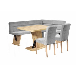 Home affaire Eckbankgruppe Laros Sitzgruppe, Eckbank, Stühle, Tisch, (Set, 4tlg Set), perfekt für Küche, Esszimmer, Wohnzimmer, Bestseller