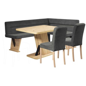 Home affaire Eckbankgruppe Laros Sitzgruppe, Eckbank, Stühle, Tisch, (Set, 4tlg Set), perfekt für Küche, Esszimmer, Wohnzimmer, Bestseller