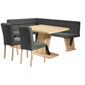 Home affaire Eckbankgruppe Laros Sitzgruppe, Eckbank, Stühle, Tisch, (Set, 4tlg Set), perfekt für Küche, Esszimmer, Wohnzimmer, Bestseller