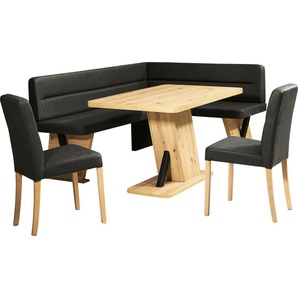 Home affaire Eckbankgruppe Laros Sitzgruppe, Eckbank, Stühle, Tisch, (Set, 4tlg Set), perfekt für Küche, Esszimmer, Wohnzimmer, Bestseller