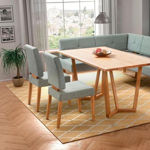 Home affaire Eckbankgruppe Ponza Eckbank Küchenbank BESTSELLER, (Set, 4-tlg), Sitzgruppe Esszimmer Stühle Tisch und Bank bequem gepolstert