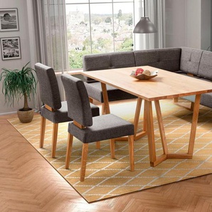 Home affaire Eckbankgruppe Ponza Eckbank Küchenbank BESTSELLER, (Set, 4-tlg), Sitzgruppe Esszimmer Stühle Tisch und Bank bequem gepolstert