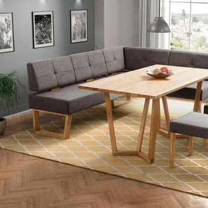 Home affaire Eckbankgruppe Ponza Eckbank Küchenbank BESTSELLER, (Set, 4-tlg), Sitzgruppe Esszimmer Stühle Tisch und Bank bequem gepolstert