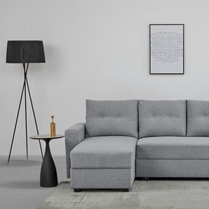 Home affaire Ecksofa TOFFEN, 217 cm, L-Form, mit Schlaffunktion u. Bettkasten, Recamiere rechts/links montierbar