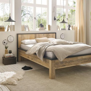 Home affaire Einzelbett SHERWOOD Liegefläche 90/140 oder 180x200 cm, aus FSC-zertifiziertem Holzwerkstoff, rustikaler Landhausstil