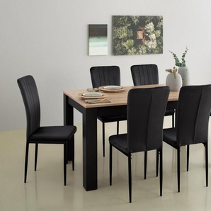 Home affaire Essgruppe Bergamo Tisch Stühle Speisezimmer Bestseller, (Set, 7-tlg), moderne 7-tlg Tischgruppe, Unser Bestpreis