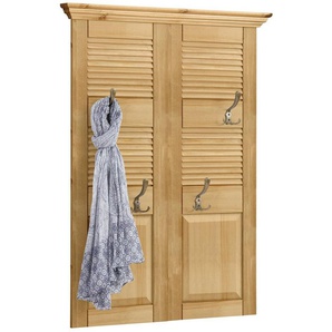 Home affaire Garderobenpaneel Ayanna, Breite 84 cm, mit 4 Doppelhaken, aus massiver Kiefer, FSC®