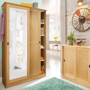 Home affaire Garderobenschrank Nekso mit Spiegel, Breite 114 cm, aus MDF oder Massivholz, FSC®