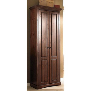 Home affaire Garderobenschrank Rustic aus massiver Kiefer, Breite 71 cm, mit Kassetenoptik