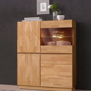 Home affaire Highboard Laima, Vitrine, Höhe 120 cm, teilmassiv, FSC®-zertifiziert