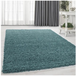 Home affaire Hochflor-Teppich Viva, rechteckig, Höhe: 45 mm, Uni Farben, einfarbig, besonders weich und kuschelig