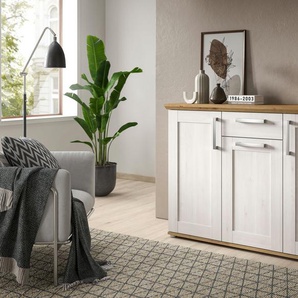 Home affaire Kommode Cosenza, Breite 137cm, 3 Türen, 1 Schubkasten, Kommode, Sideboard, Schrank