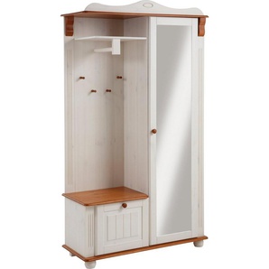 Home affaire Kompaktgarderobe Adele Breite 108 cm, mit Spiegeltür, aus massiver Kiefer, FSC®