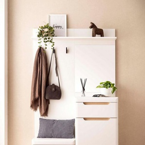 Home affaire Kompaktgarderobe Torge, Garderobe mit Stauraum, Garderobenschrank im Scandic Design in zwei Farben, viel Stauraum, 107 cm breit, für kleine Räume geeignet