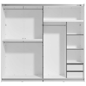 Home affaire Schwebetürenschrank Belfort, Kleiderschrank mit Spiegel, 3verschiedene Ausstattungen innen 2 Schiebetüren, 220x61x205cm FSC-zertifiziert, Trendfarbe cashmere