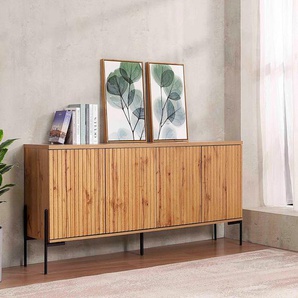 Home affaire Sideboard Valloire, 2 feste Einlegeböden, Push-to-open Funktion, Breite 178 cm, Höhe 80 cm