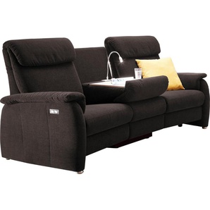 Home affaire Sofa Turin, mit motorischer Relaxfunktion, Tisch, Leuchte + USB-Ladestation