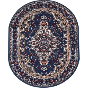 Home affaire Teppich Oriental, oval, Höhe: 7 mm, Orient-Optik, mit Bordüre, Kurzflor, pflegeleicht, elegant