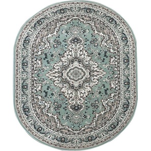 Home affaire Teppich Oriental, oval, Höhe: 7 mm, Orient-Optik, mit Bordüre, Kurzflor, pflegeleicht, elegant