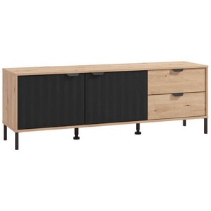 Home affaire TV-Board Vandea Lowboard, TV-Schrank, TV-Ständer, modernes Design, Trendfarben, Front in 3D-Optik