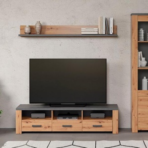 Home affaire TV-Wand Ambres, (3-St), Kleines, modernes TV-SET, Echtholzoptik, Breite ca. 268 cm, matt