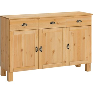 Home affaire Unterschrank Oslo 125 cm breit, 38 cm tief, als Sideboard, 3 Türen, 2 Schubladen