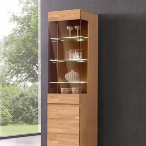 Home affaire Vitrine Höhe 184 cm, Türen aus Massivholz, mit Glaseinsatz