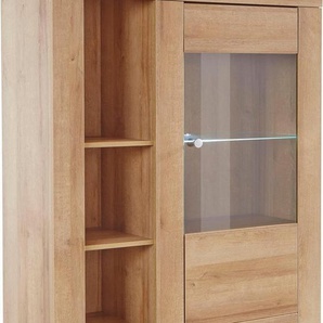 Home affaire Vitrine Larona, zeitlose Glasvitirne, Hochschrank Höhe 145 cm Stauraumvitrine mit dekorativer Rahmenoptik