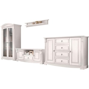 Home affaire Wohnwand Anna, (Set, 4-St), aus massiver Kiefer, FSC®, im romantischen Landhausstil