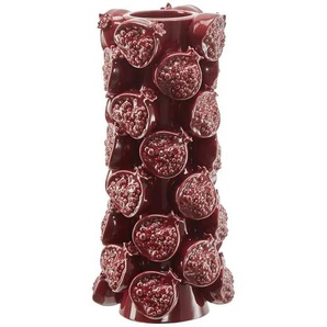 HOME STORY 3D Vase Granatapfel - rot - Dolomite - 30 cm - [13.0] | Möbel Kraft