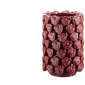 HOME STORY 3D Vase Granatapfel - rot - Dolomite - 37 cm - [25.0] | Möbel Kraft