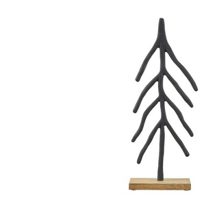 HOME STORY Deko Tannenbaum - schwarz - Aluminium, Holz - 6 cm - 39 cm | Möbel Kraft