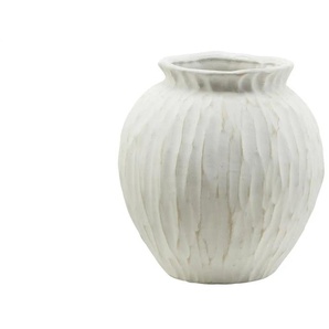 HOME STORY Deko Vase - weiß - Materialmix - 21,5 cm - [20.5] | Möbel Kraft