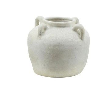 HOME STORY Deko Vase - weiß - Steingut - 16,5 cm - [19.0] | Möbel Kraft