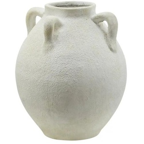 HOME STORY Deko Vase - weiß - Steingut - 23,5 cm - [19.5] | Möbel Kraft